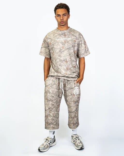 Creator in the HoopGang map-print tee and sweats